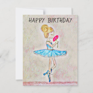 Gepersonaliseerde danser Birthday Kaart ballerina
