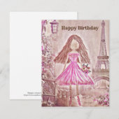 Gepersonaliseerde danser Birthday Kaart ballerina (Voorkant / Achterkant)