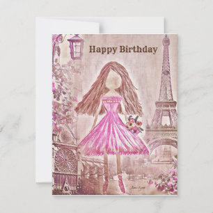 Gepersonaliseerde danser Birthday Kaart ballerina