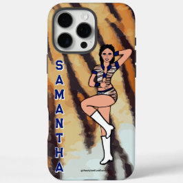 Gepersonaliseerde danser Blue Tiger #2 iPhone 16 Pro Max Hoesje