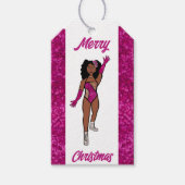 Gepersonaliseerde danser cadeau Label Fuschia A Cadeaulabel (Voorkant)
