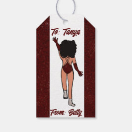 Gepersonaliseerde danser cadeau Label Merlot B Cadeaulabel