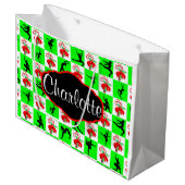 GEPERSONALISEERDE DANSER CANDY CANE VAKANTIE CADEA LARGE CADEAUTASJE (Voorkant Gekanteld)