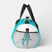 Gepersonaliseerde danser plunjezak aqua wit #1 (Rechts)