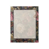 Gepersonaliseerde  Dark Gothic Wild Roos Garden Notitieblok (Linkerzijde)