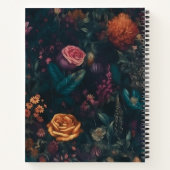 Gepersonaliseerde  Dark Gothic Wild Roos Garden Notitieboek (Achterkant)