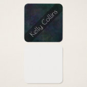 Gepersonaliseerde Dark Grunge Abstracte kunst Beri Vierkante Visitekaartjes (Voorkant /achterkant)