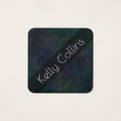 Gepersonaliseerde Dark Grunge Abstracte kunst Beri Vierkante Visitekaartjes (Voorkant)