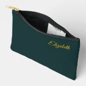 Gepersonaliseerde Dark Oerwoud Green Classic Solid Etui (Open)