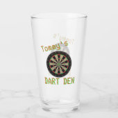 Gepersonaliseerde Dart Den Glass 🎯 Faux Tavern Cl Glas (Achterkant)