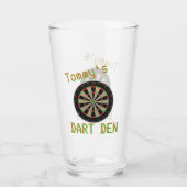 Gepersonaliseerde Dart Den Glass 🎯 Faux Tavern Cl Glas (Voorkant)
