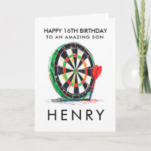 Gepersonaliseerde Dartboard Verjaardag Kaart