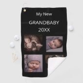 Gepersonaliseerde Dated Mijn Nieuwe KLEINBABY Golfhanddoek (Insitu)