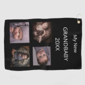 Gepersonaliseerde Dated Mijn Nieuwe KLEINBABY Golfhanddoek (Horizontaal)