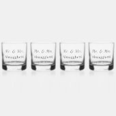 Gepersonaliseerde datum Mr & Mrs. Whisky Glas (Voorkant)