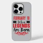 Gepersonaliseerde datum Verjaardagslegendes worden Case-Mate iPhone Case (Achterkant)