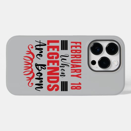 Gepersonaliseerde datum Verjaardagslegendes worden Case-Mate iPhone Case (Achterkant (horizontaal))