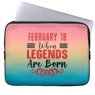 Gepersonaliseerde datum Verjaardagslegendes worden Laptop Sleeve