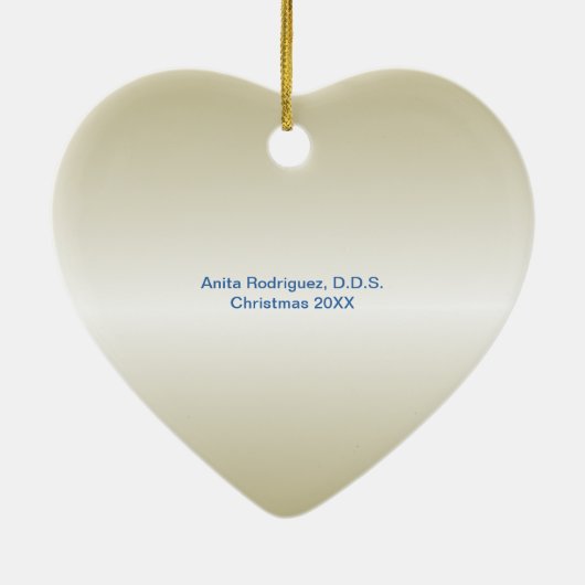 Gepersonaliseerde de Beroeps van de Tandarts van Keramisch Ornament (Achterkant)