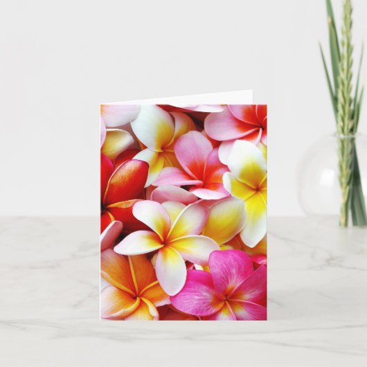 Gepersonaliseerde de Bloem van Frangipani Hawaï Kaart (Voorkant)