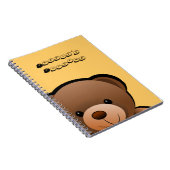 Gepersonaliseerde de Druk van de teddybeer Notitieboek (Rechterzijde)