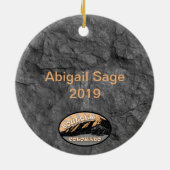 Gepersonaliseerde de Flatirons, Boulder Colorado Keramisch Ornament (Achterkant)