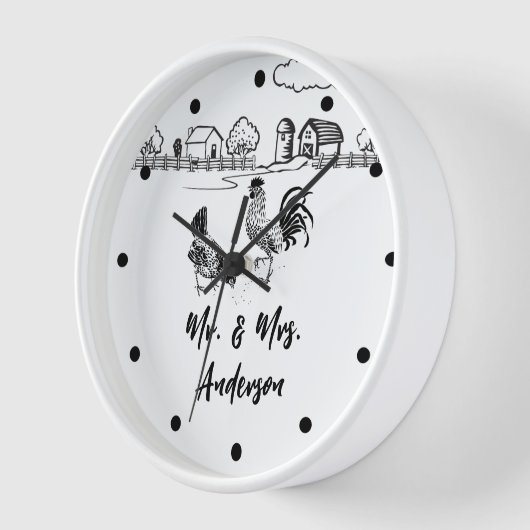 Gepersonaliseerde de heer en mevrouw Chickens Roos (Hoek)