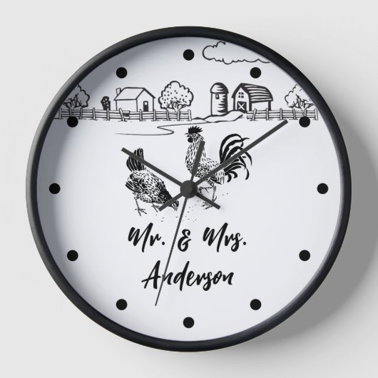 Gepersonaliseerde de heer en mevrouw Chickens Roos (Voorkant)