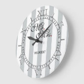 Gepersonaliseerde de heer en mevrouw op een grote klok (Hoek)