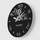 Gepersonaliseerde de heer en mevrouw op een grote klok (Hoek)