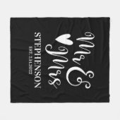 Gepersonaliseerde de heer Mrs. Couples Wedding Fle Fleece Deken (Voorkant (Horizontaal))