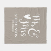 Gepersonaliseerde de heer Mrs. Couples Wedding Fle Fleece Deken (Voorkant (Horizontaal))