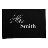 Gepersonaliseerde de heer Mrs Smith (Jouw naam) Bl Kussensloop (Voorkant-Rechts)