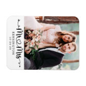 Gepersonaliseerde de heer Mrs Typography Wedding P Magneet (Horizontaal)