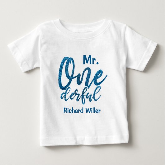 Gepersonaliseerde de heer Onederful Baby Boy T-Shi (Voorkant)
