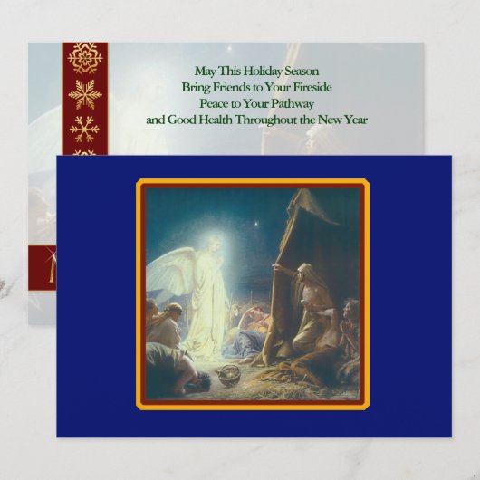 Gepersonaliseerde de Herders van het Bezoek van Feestdagenkaart (Voorkant / Achterkant)