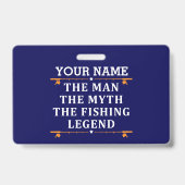 Gepersonaliseerde De Man De Mythe De Vislegend Badge (Voorzijde)