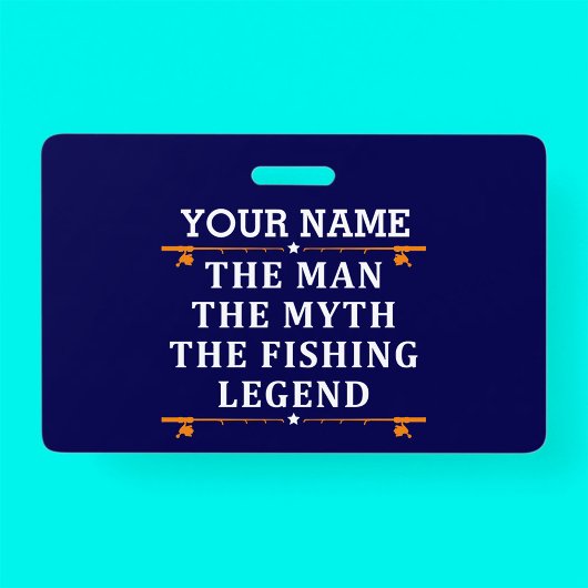 Gepersonaliseerde De Man De Mythe De Vislegend Badge