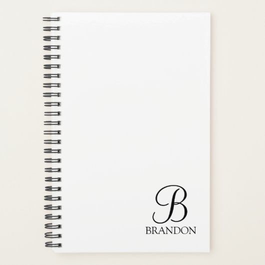 Gepersonaliseerde de Monogram en Planner van het M (Voorkant)