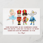 Gepersonaliseerde de Nutcracker Ballet Kerstmis Folie Feestdagenkaart (Achterkant)