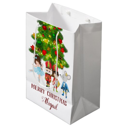 Gepersonaliseerde de Nutcracker Ballet Kerstmis Medium Cadeauzakje