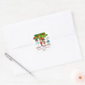 Gepersonaliseerde de Nutcracker Ballet Kerstmis Vierkante Sticker (Envelop)