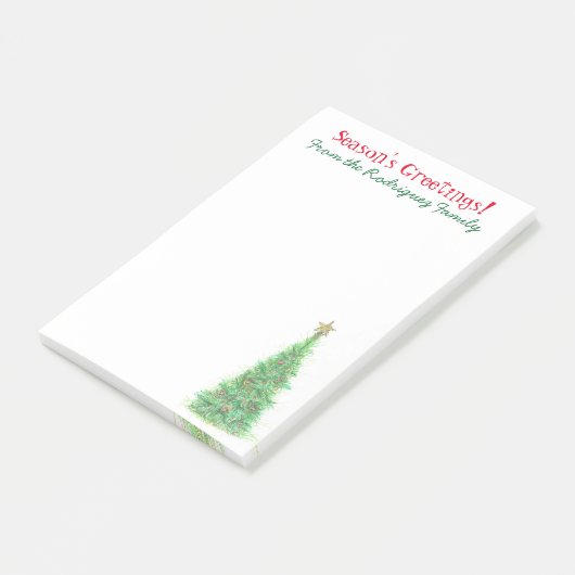 Gepersonaliseerde de post-itnota's van Kerstmis Post-it® Notes (Schuin)