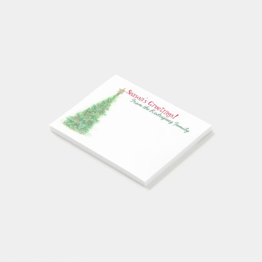 Gepersonaliseerde de post-itnota's van Kerstmis Post-it® Notes (Schuin)