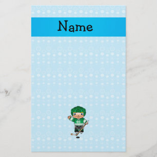 Gepersonaliseerde de speler blauwe bellen van het briefpapier