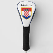 Gepersonaliseerde de Vlag van Kroatië Golfheadcover (Voorkant)