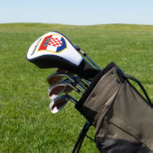 Gepersonaliseerde de Vlag van Kroatië Golfheadcover (Insitu)