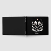 Gepersonaliseerde Death Lovers Gothic Skeleton Wed Gastenboek (Volledig)