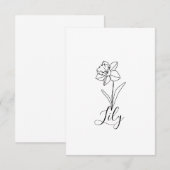 Gepersonaliseerde december Narcissus Geboortebloem Bedankkaart (Voorkant / Achterkant)