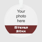 Gepersonaliseerde decoratieve Football en zilver Ornament (achterkant)